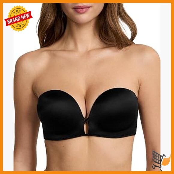 Push Up Strapless Bra Adds 2 Cup Sizes Adjustable Multiway Everyday Wear